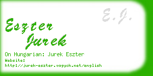 eszter jurek business card